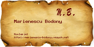Marienescu Bodony névjegykártya